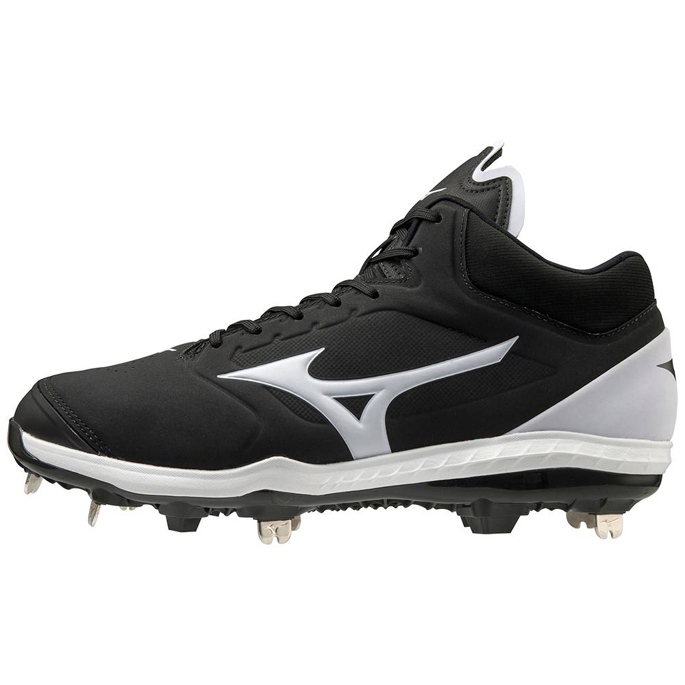 Tenis Para Softball Mizuno Sweep 5 Mid Metal Para Mujer Negros/Blancos 9531768-VZ